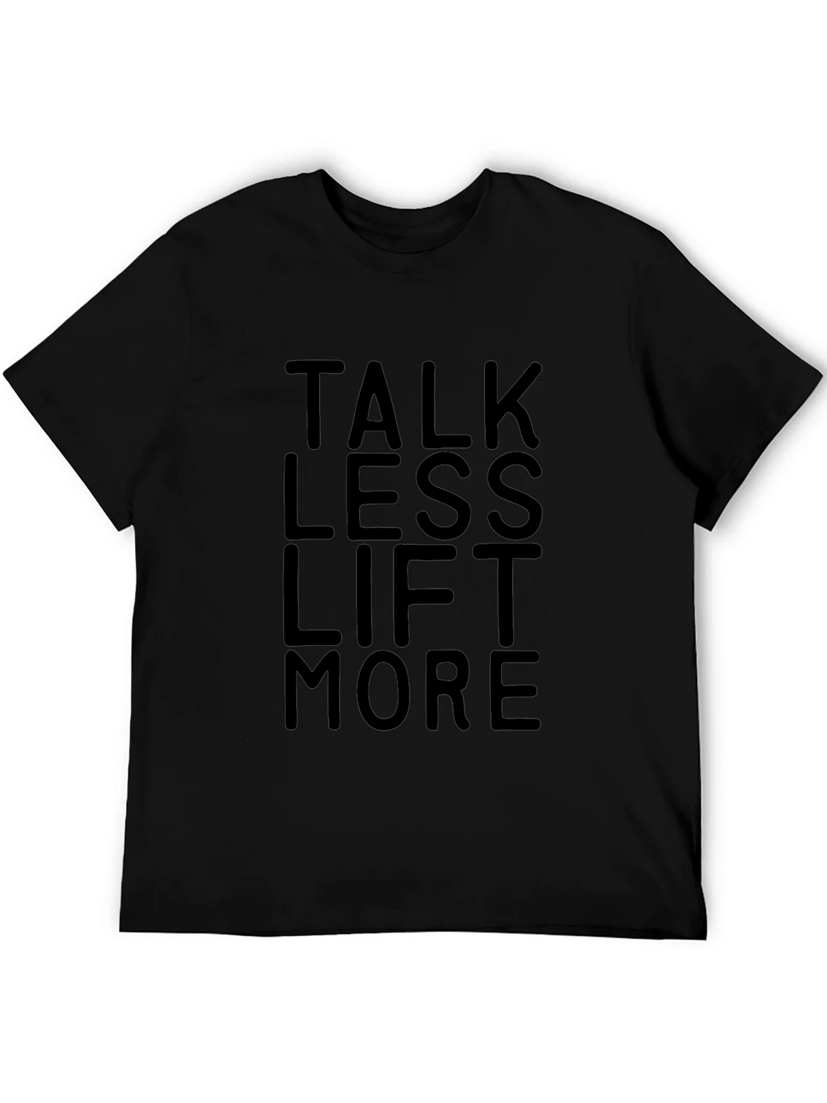 Talk Less Lift More Black Graphic T-Shirt Gym Workout Tee product image 3