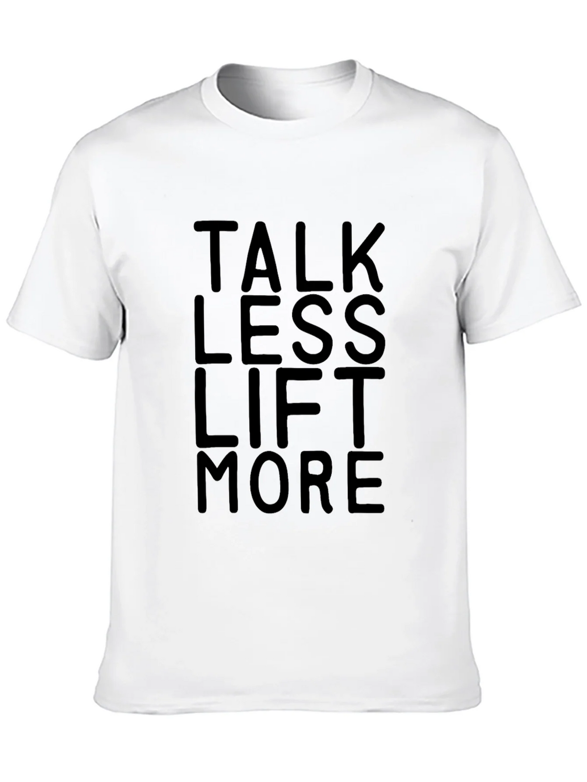 Talk Less Lift More Black Graphic T-Shirt Gym Workout Tee product image 7