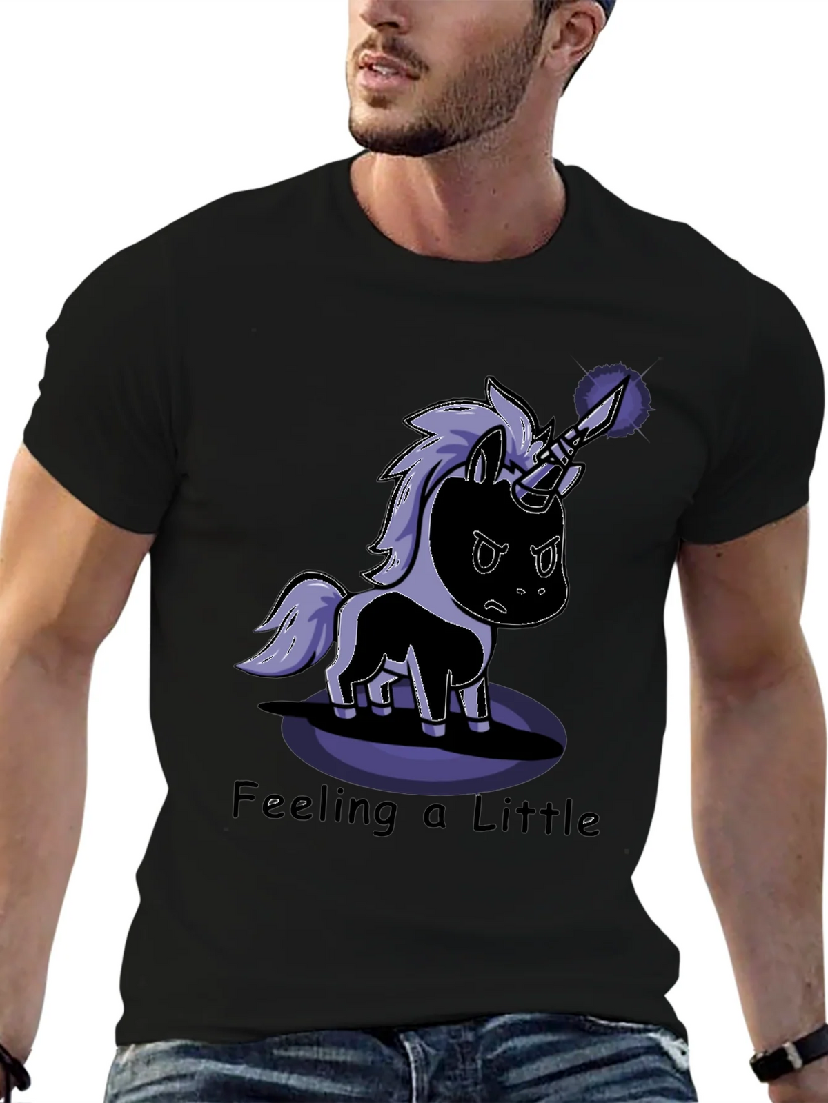 Feeling a Little Stabbed Unicorn T-Shirt product image 4