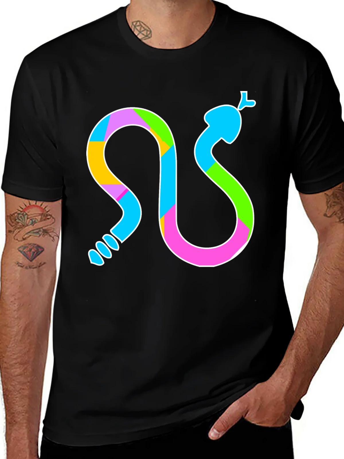 Colorful Snake Graphic Tee - Unique Design product image 1