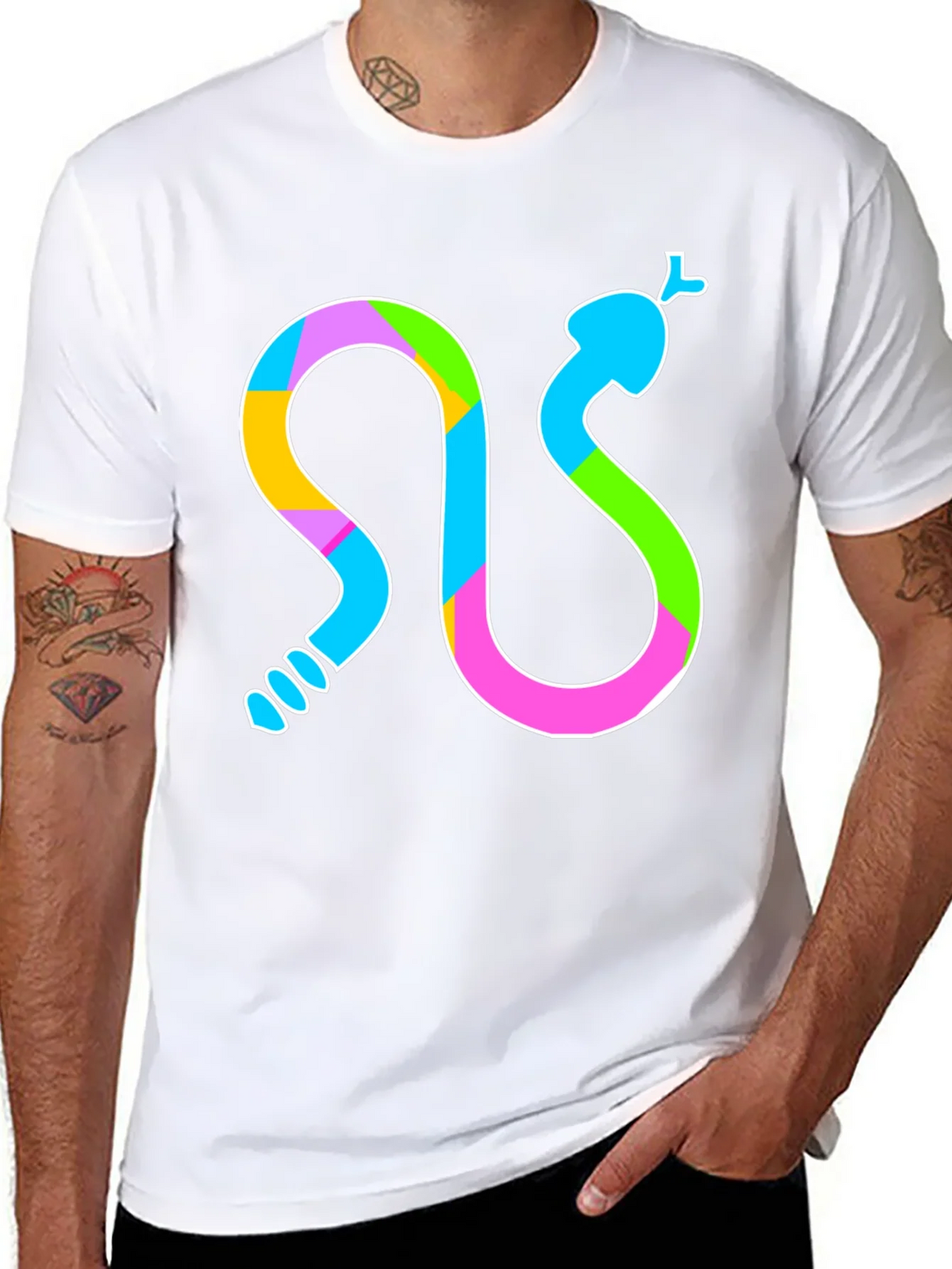 Colorful Snake Graphic Tee - Unique Design product image 5