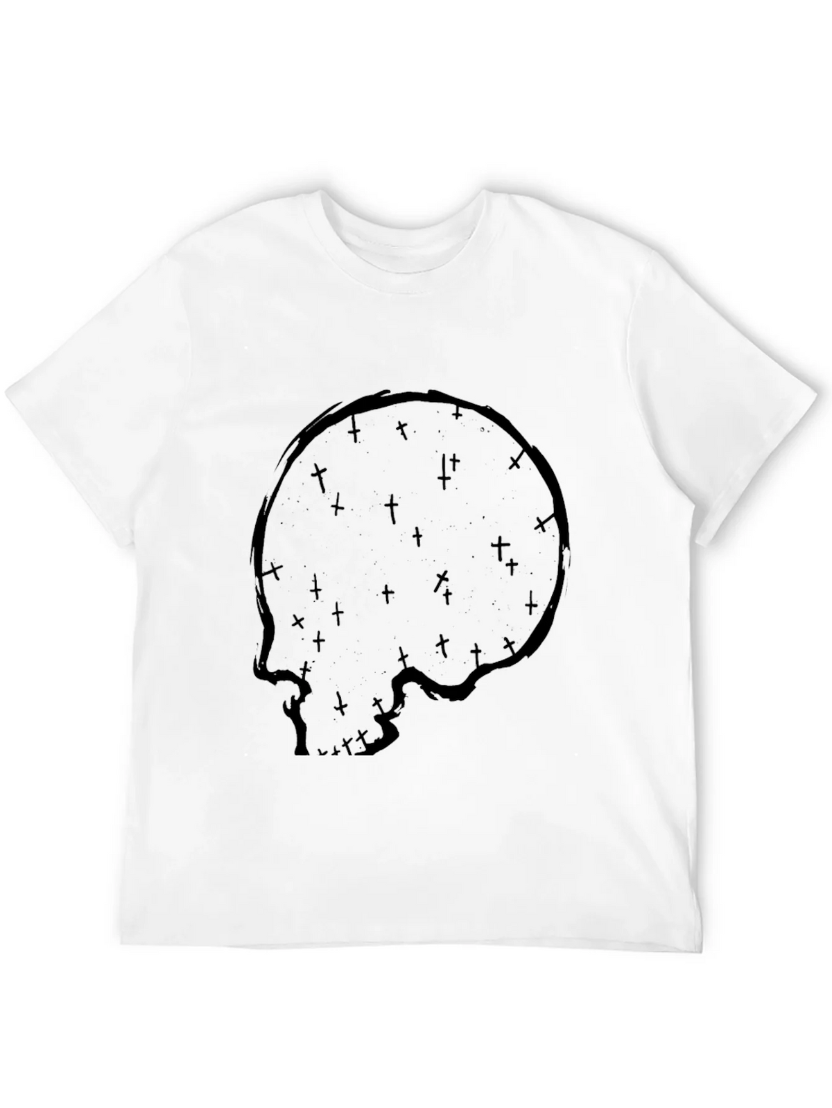Skull & Crosses Graphic Print Black T-Shirt product image 11