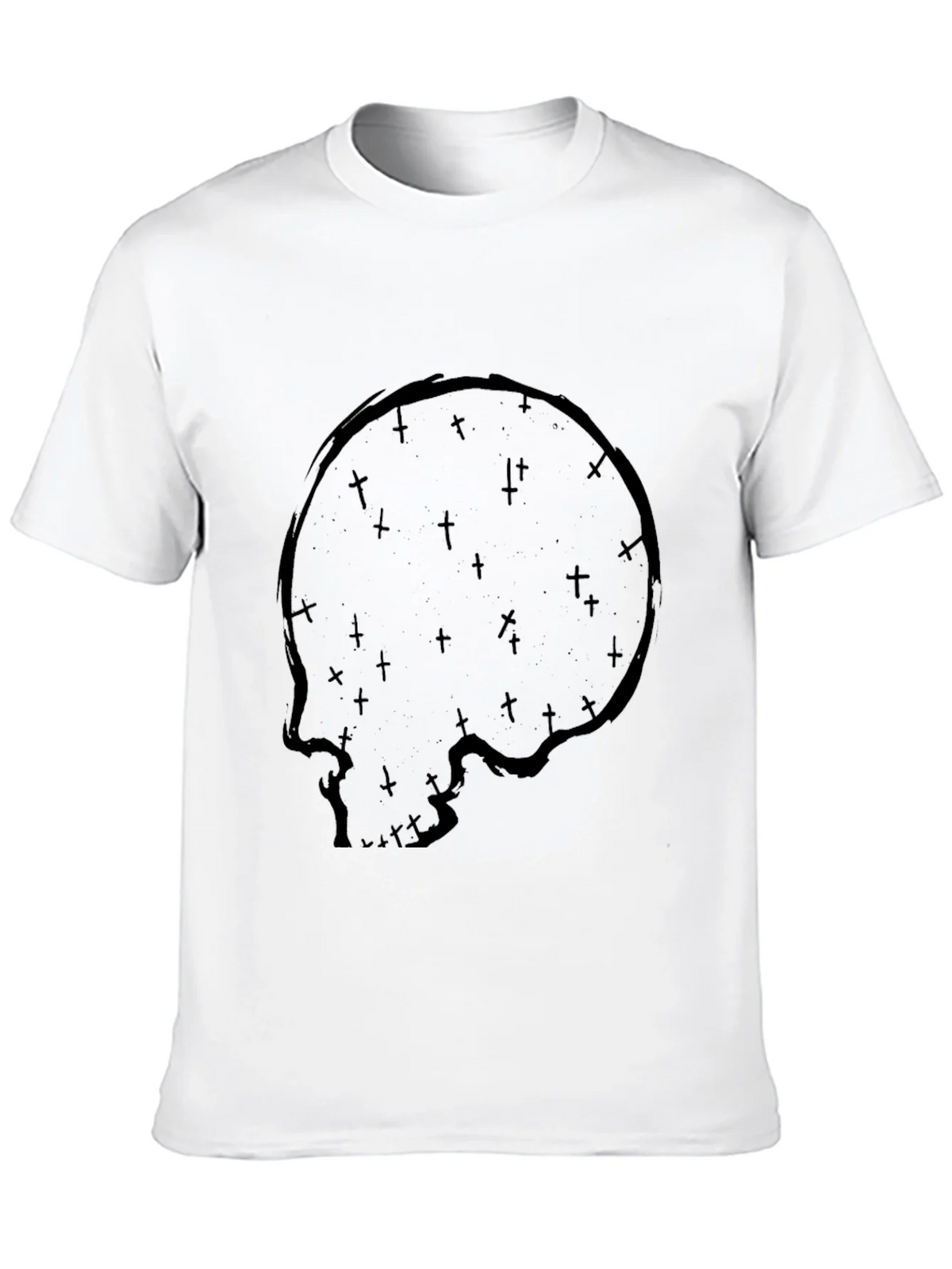 Skull & Crosses Graphic Print Black T-Shirt product image 9