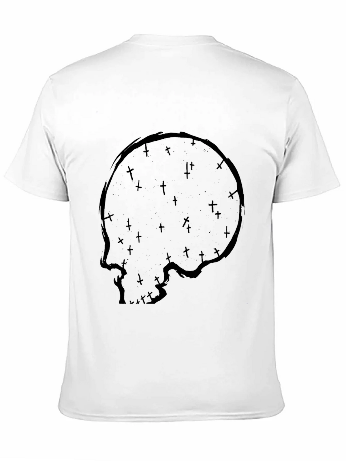 Skull & Crosses Graphic Print Black T-Shirt product image 10