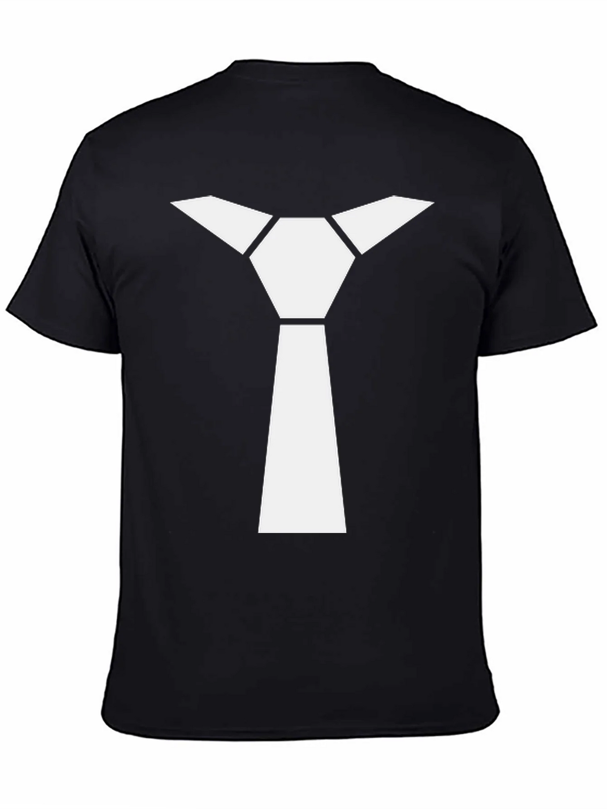 Geometric Necktie Graphic Tee - Modern Minimalist Style product image 4