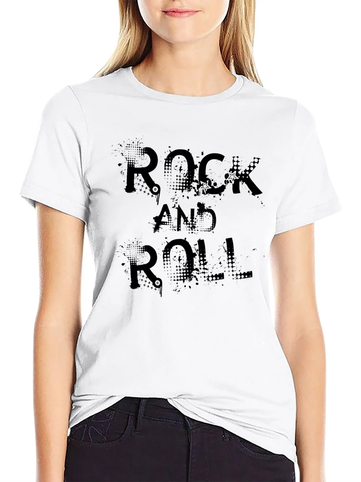 Rock and Roll Graphic Tee - Black product image 8
