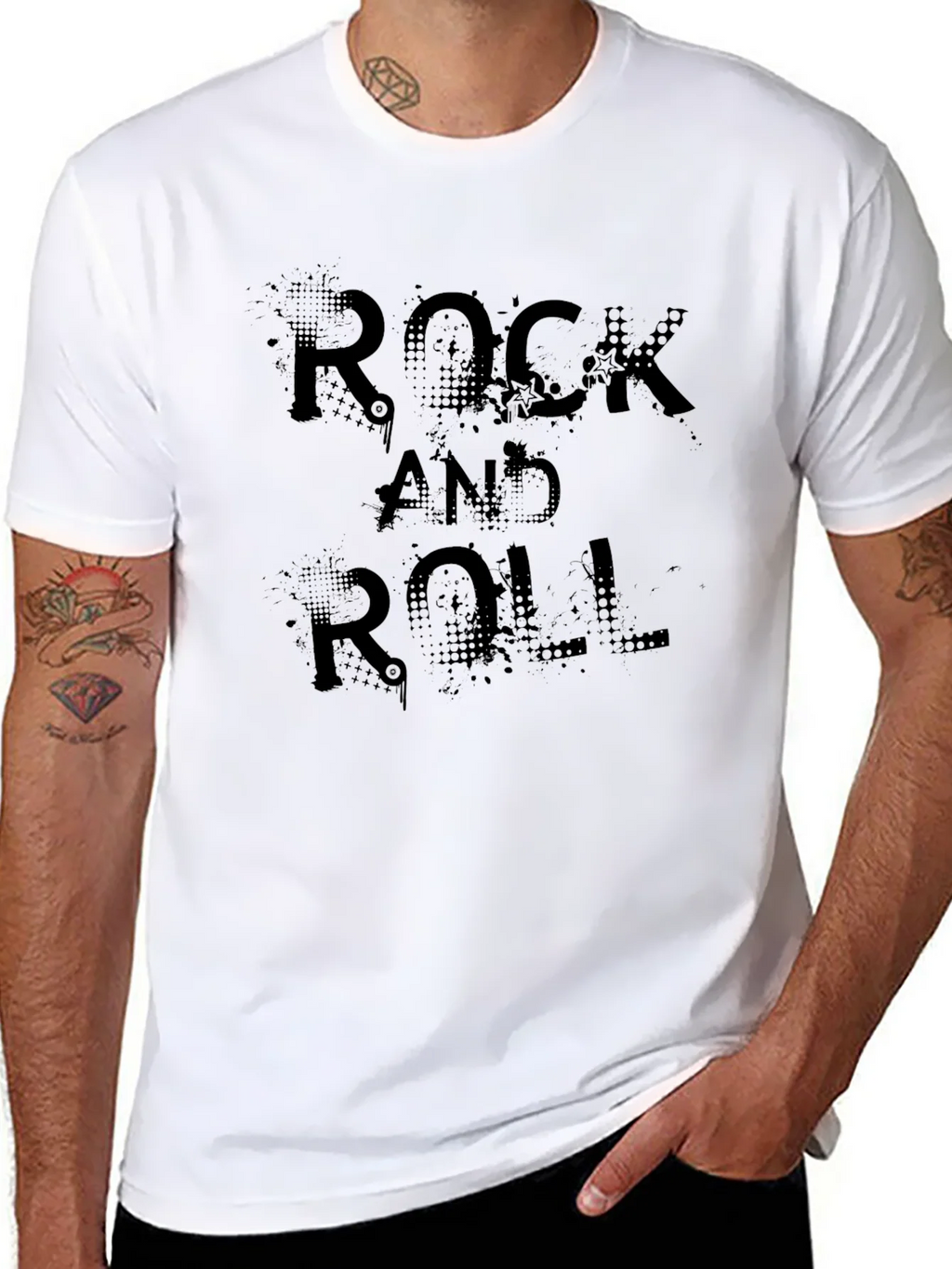 Rock and Roll Graphic Tee - Black product image 7
