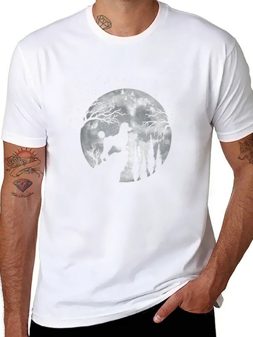 Poodle Moon Silhouette T-Shirt product image 7