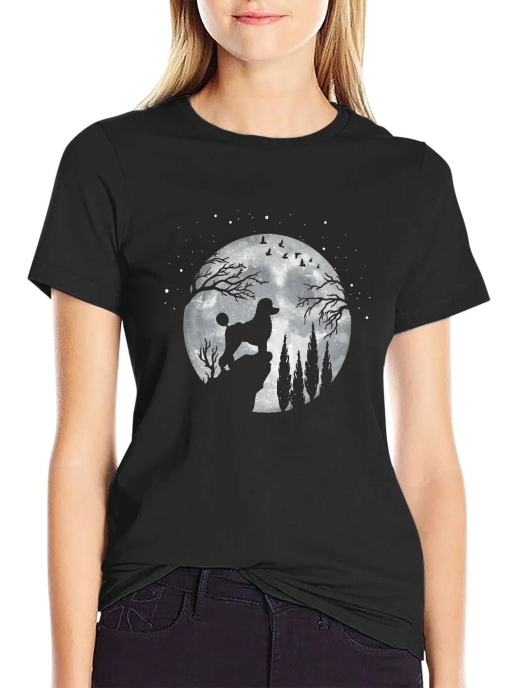 Poodle Moon Silhouette T-Shirt product image 2