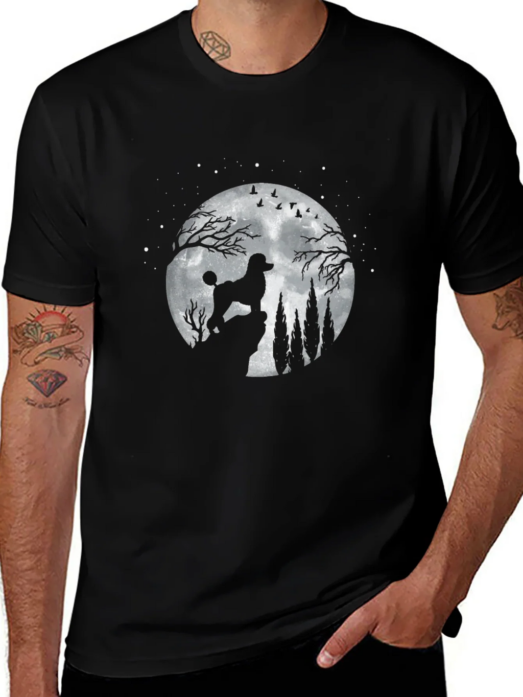 Poodle Moon Silhouette T-Shirt product image 1