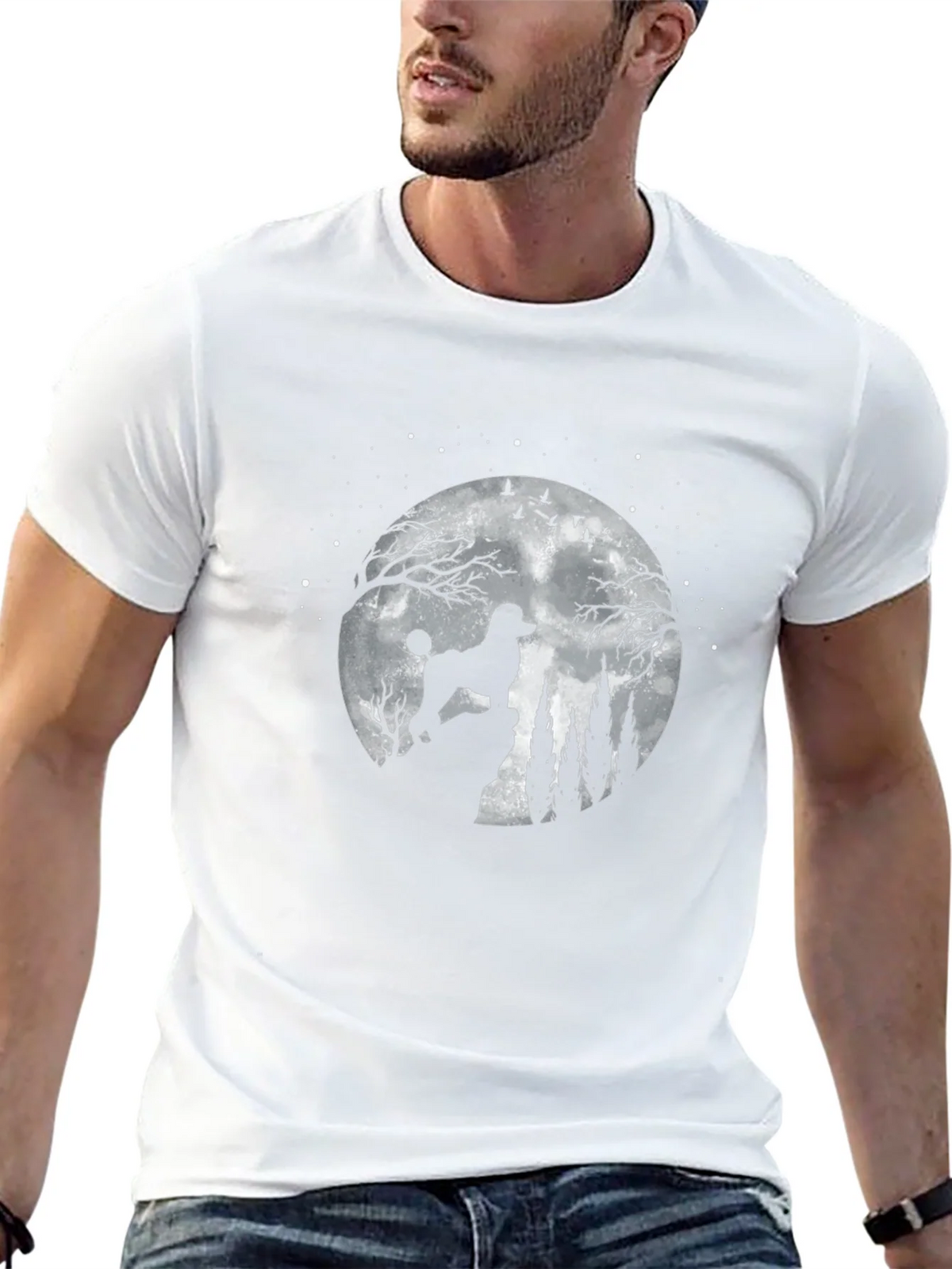 Poodle Moon Silhouette T-Shirt product image 12
