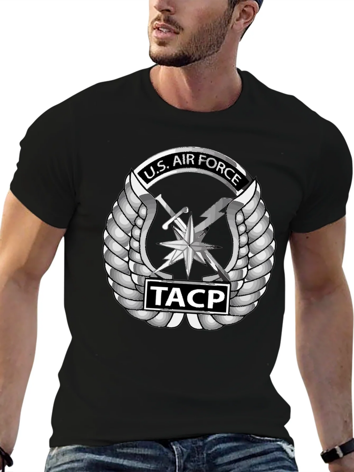 U.S. Air Force TACP Emblem Black T-Shirt product image 5