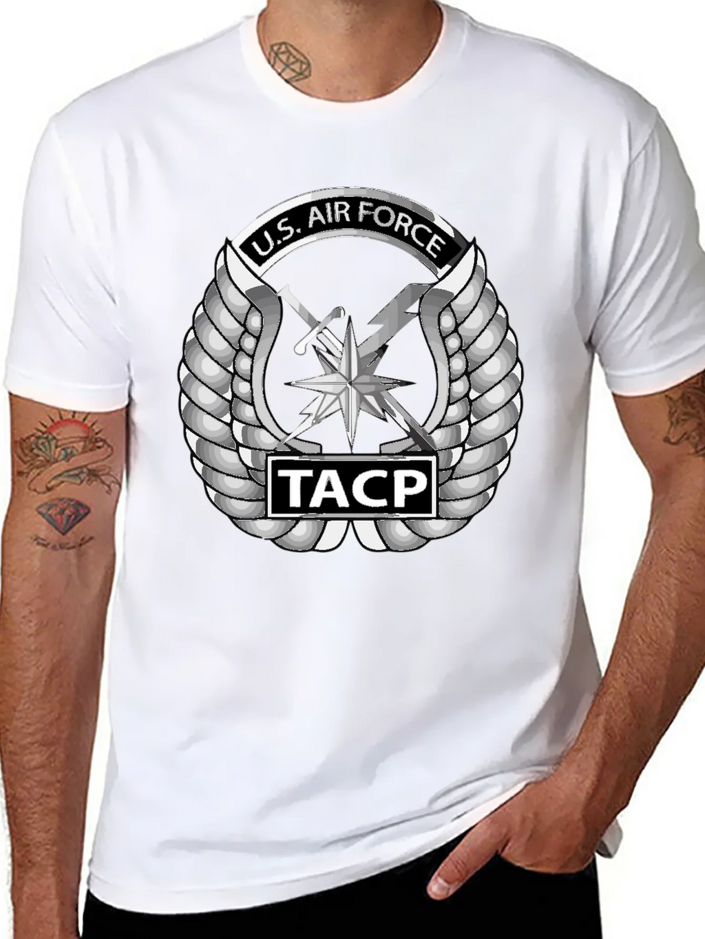 U.S. Air Force TACP Emblem Black T-Shirt product image 6