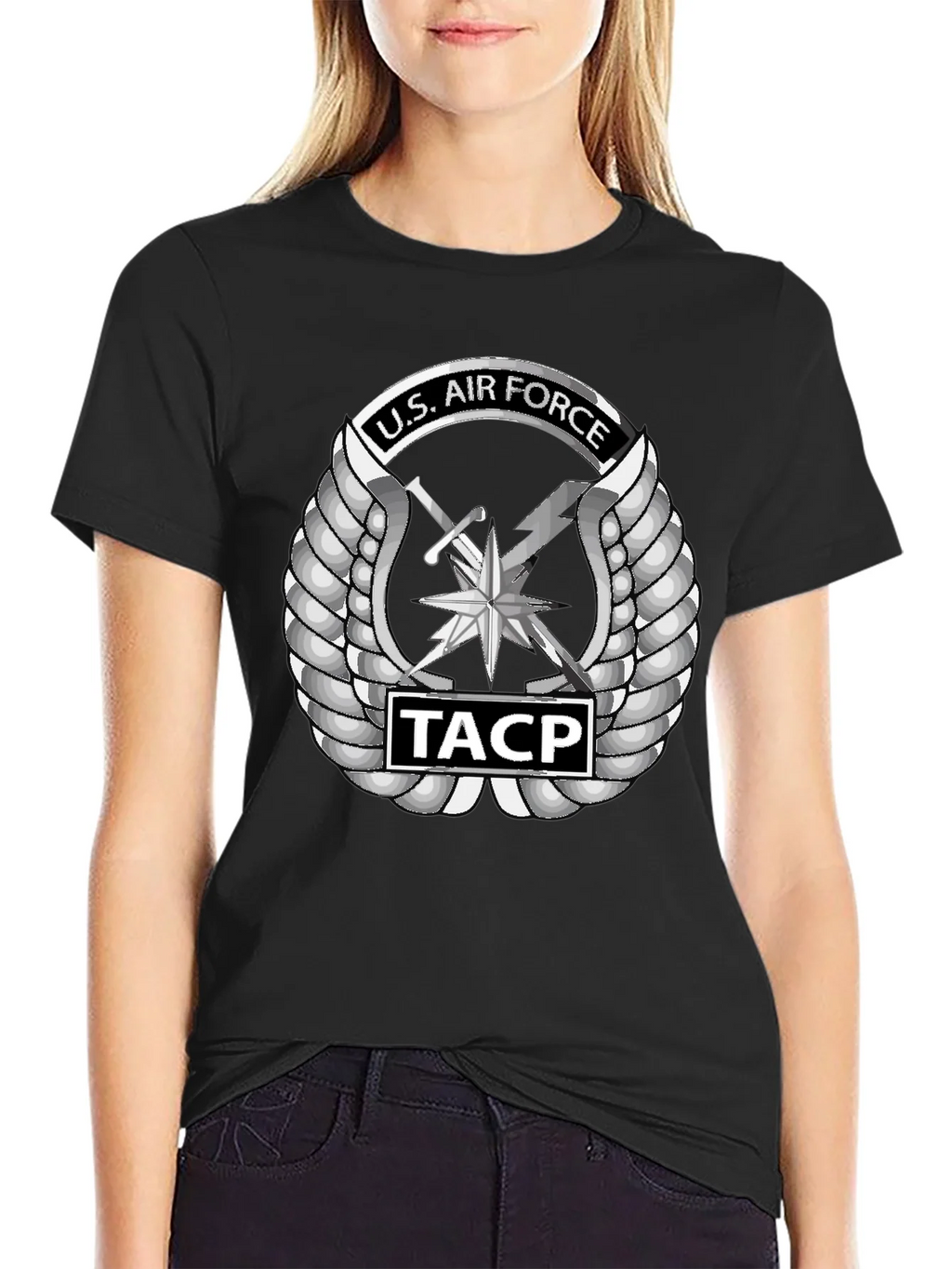 U.S. Air Force TACP Emblem Black T-Shirt product image 2