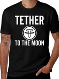 Tether to the Moon Crypto T-Shirt - Black product image 1