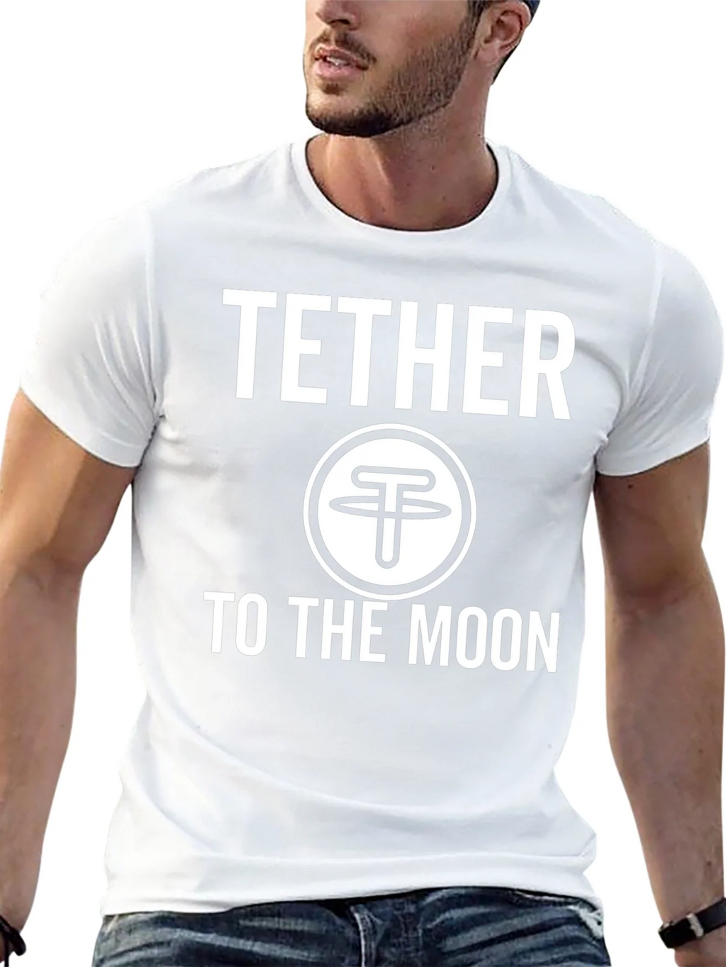 Tether to the Moon Crypto T-Shirt - Black product image 12