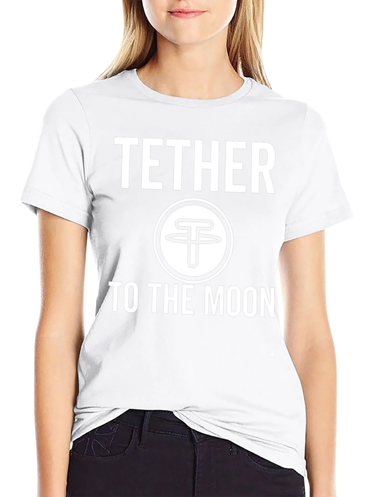 Tether to the Moon Crypto T-Shirt - Black product image 8