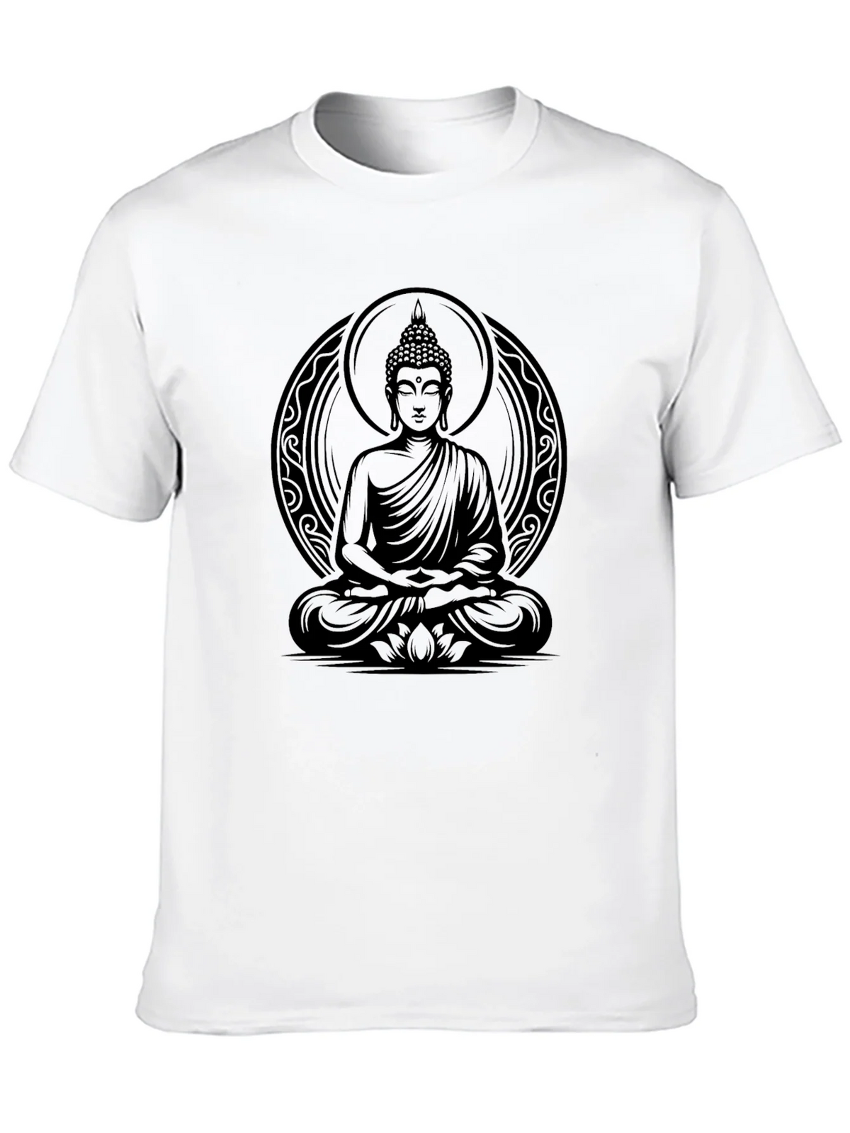 Buddha Graphic Print Black T-Shirt for Men product image 9