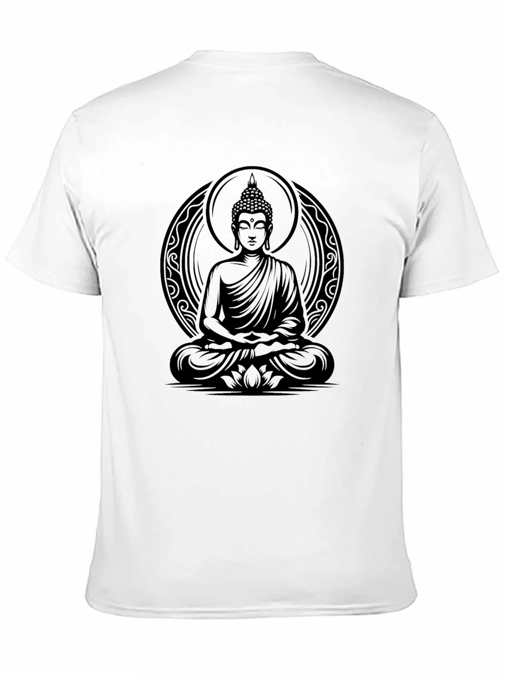 Buddha Graphic Print Black T-Shirt for Men product image 10