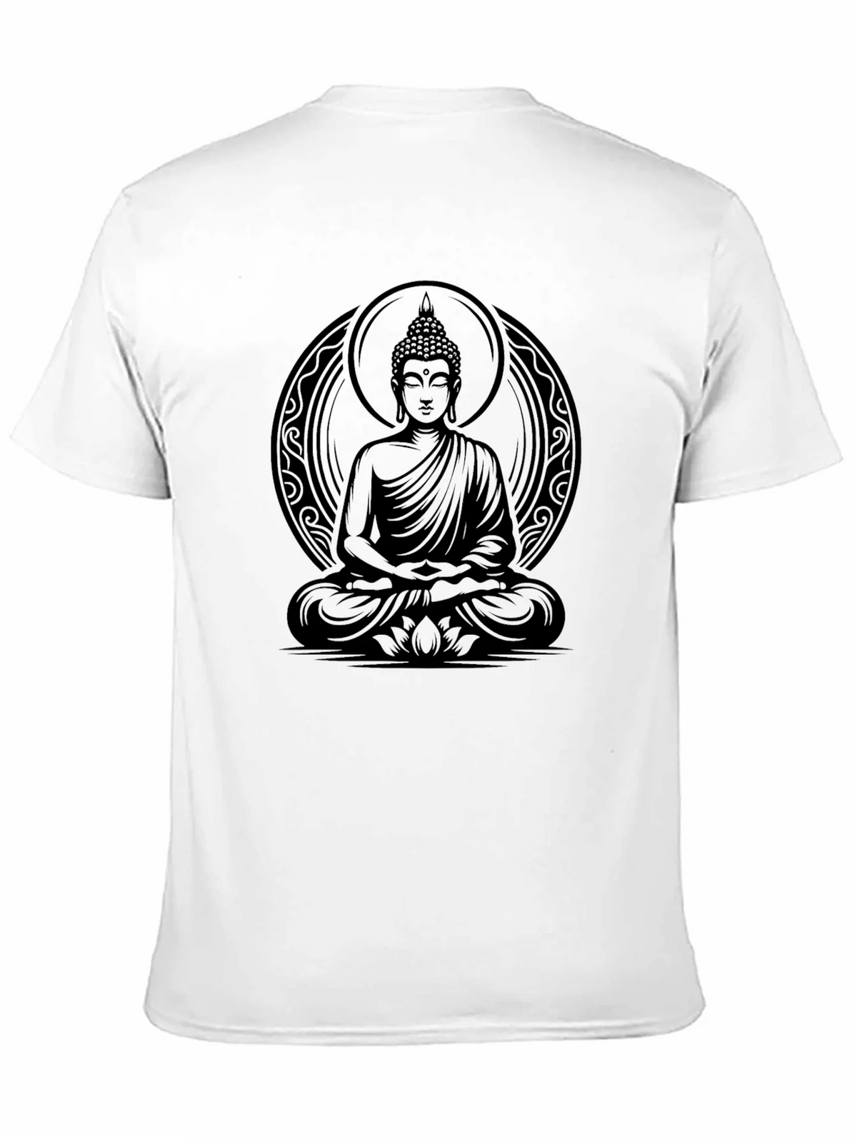 Buddha Graphic Print Black T-Shirt for Men product image 10
