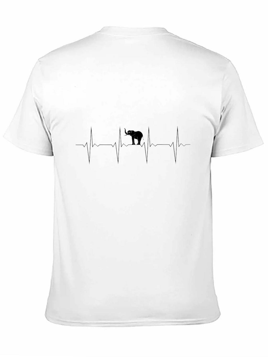 Elephant Heartbeat Graphic Tee - Black Casual T-Shirt product image 10
