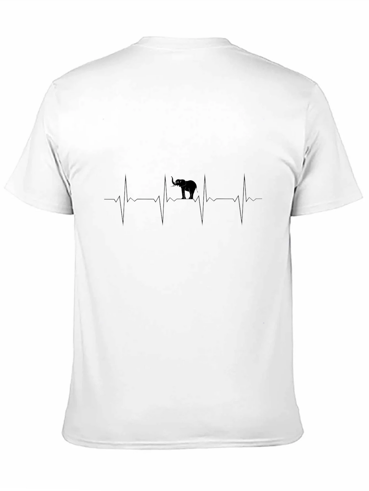 Elephant Heartbeat Graphic Tee - Black Casual T-Shirt product image 10