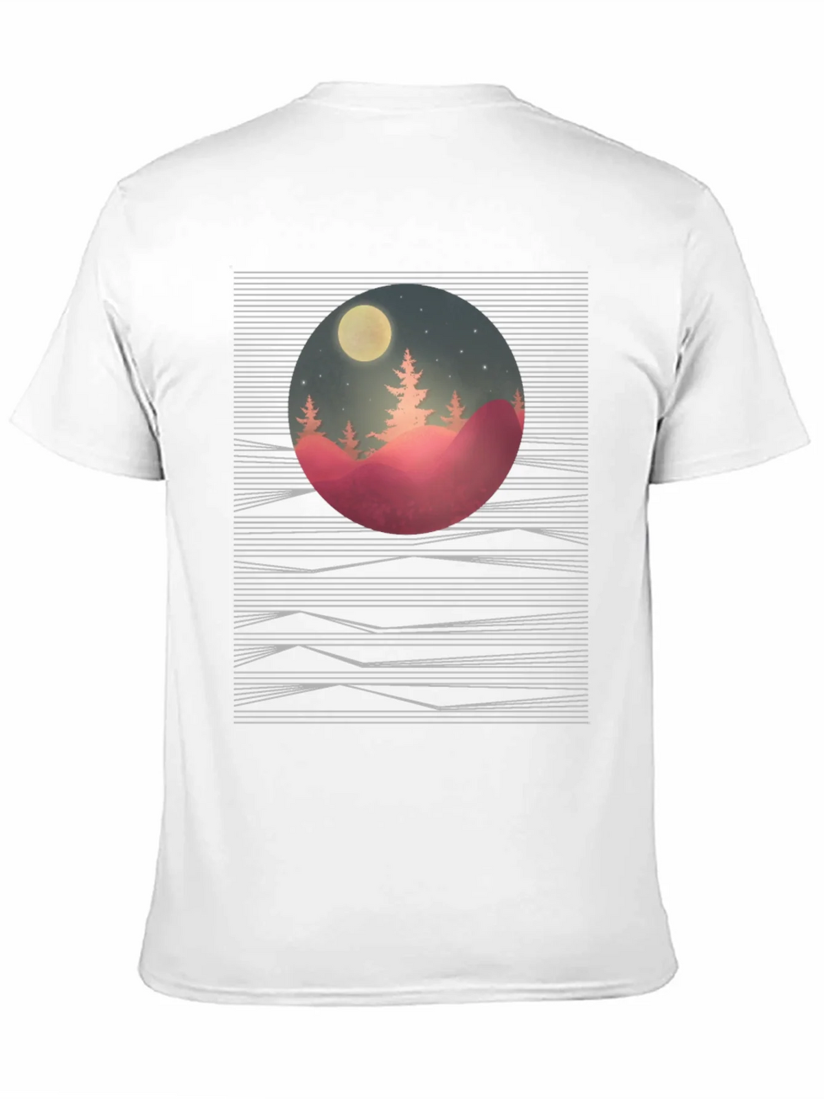 Nature Scene Graphic Tee - Black Cotton T-Shirt product image 10