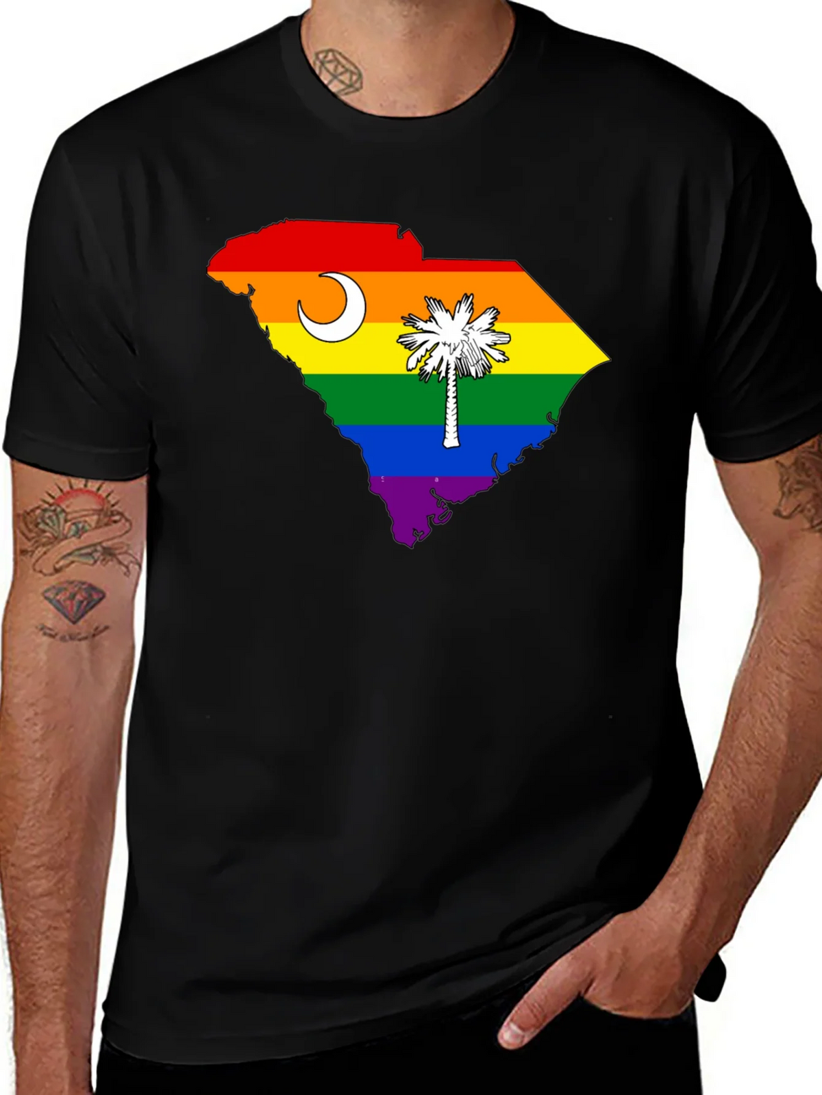 South Carolina Rainbow Pride T-Shirt product image 1