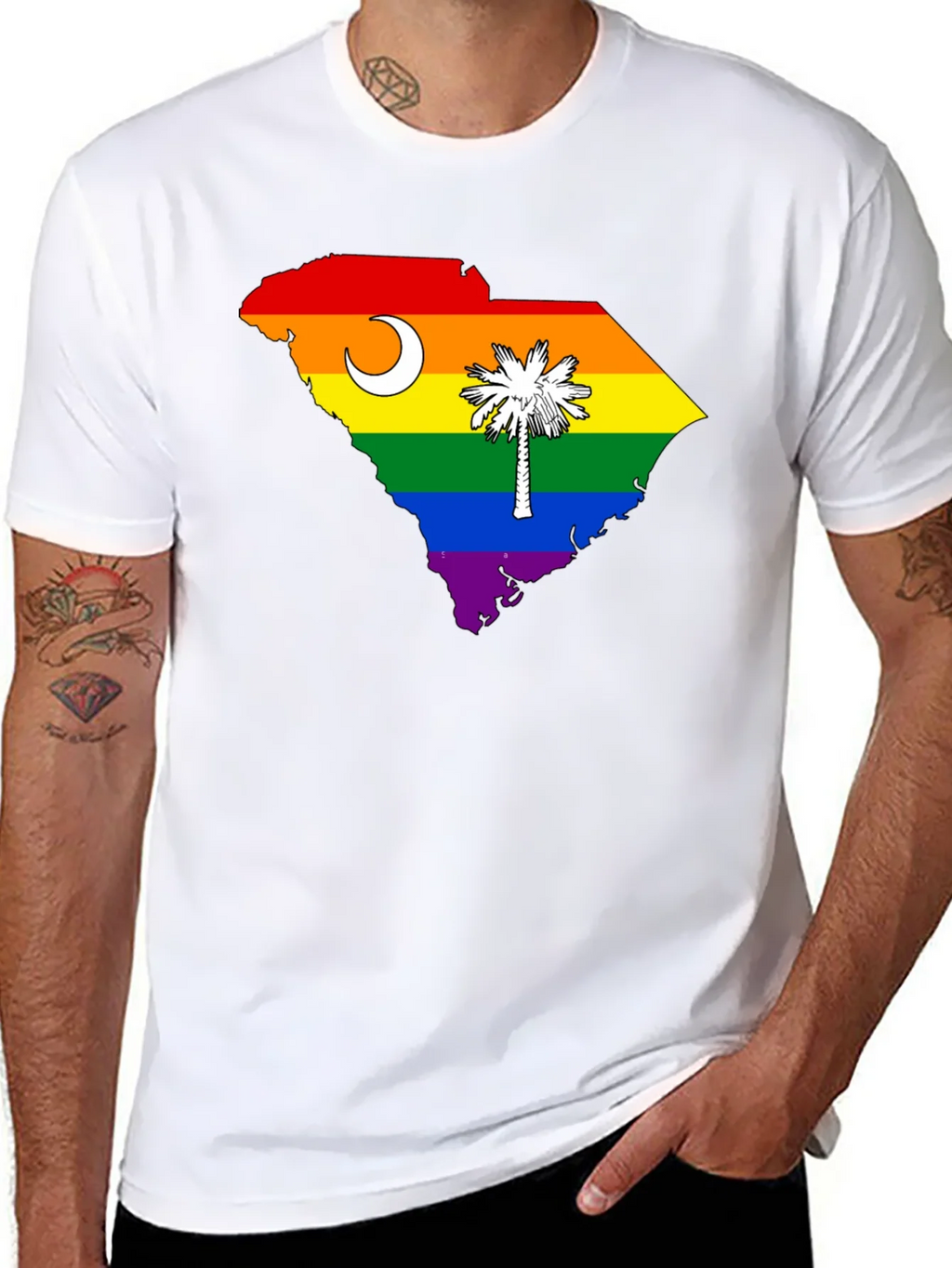 South Carolina Rainbow Pride T-Shirt product image 6