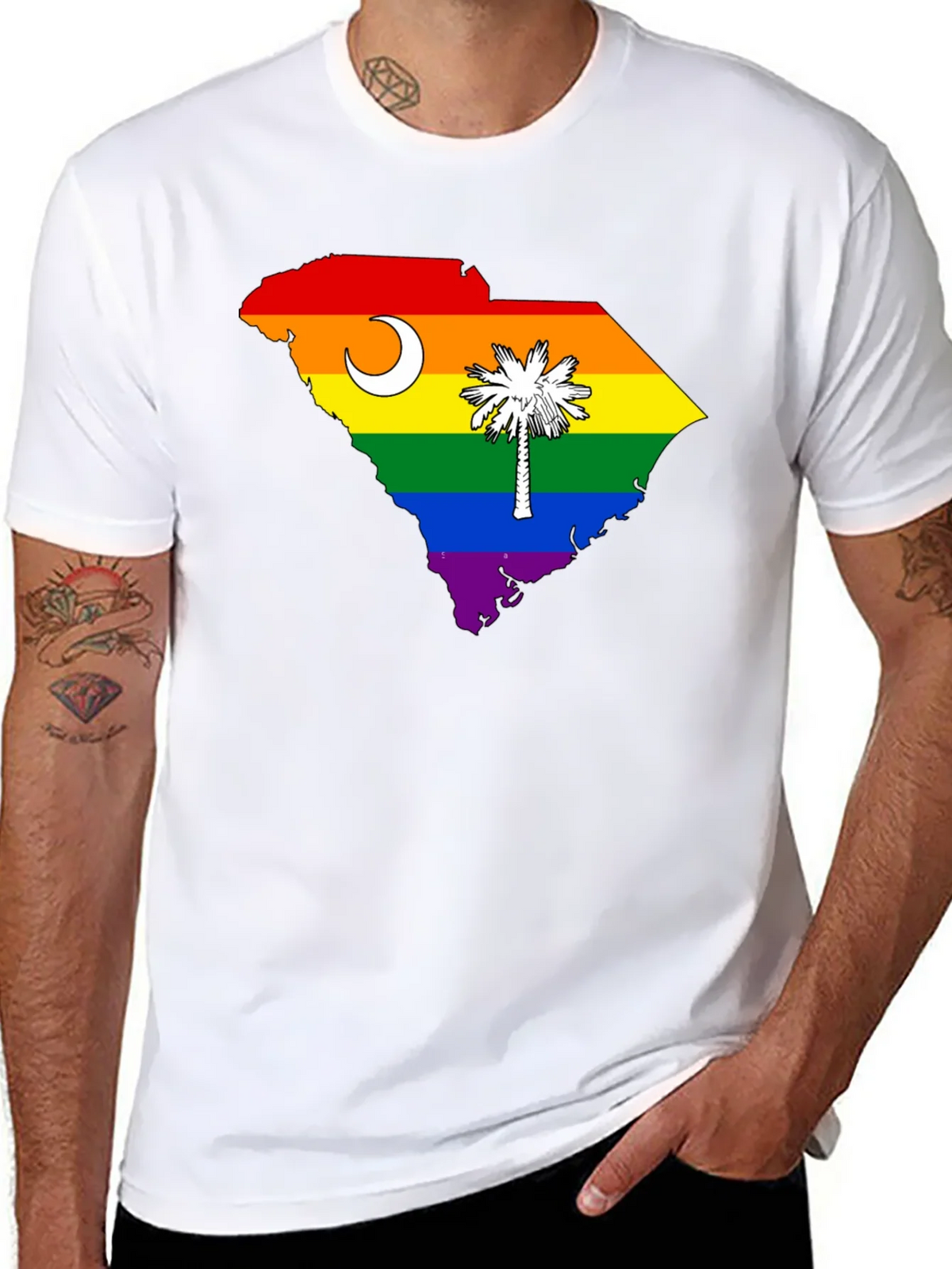 South Carolina Rainbow Pride T-Shirt product image 6