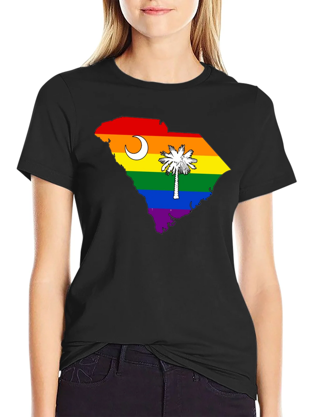 South Carolina Rainbow Pride T-Shirt product image 2