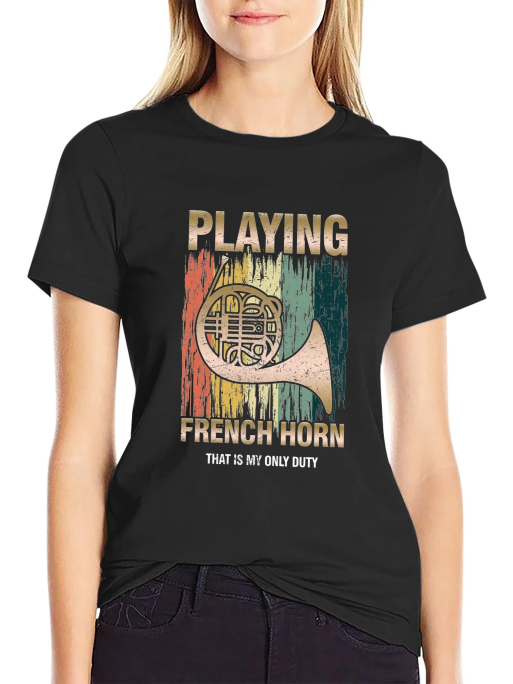 French Horn Player T-Shirt - Musician Duty Tee product image 2