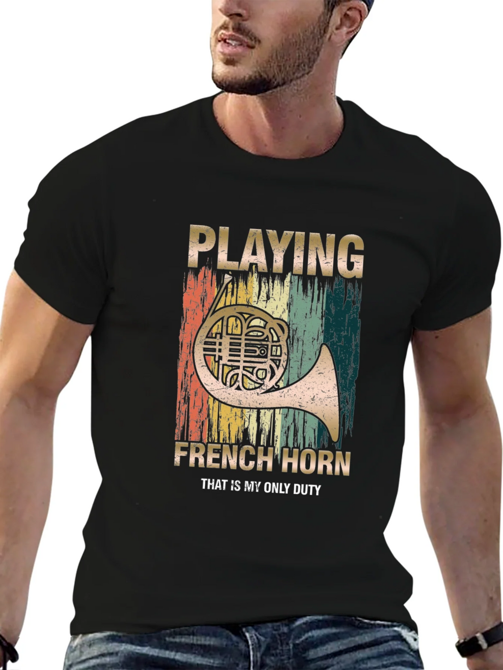 French Horn Player T-Shirt - Musician Duty Tee product image 6