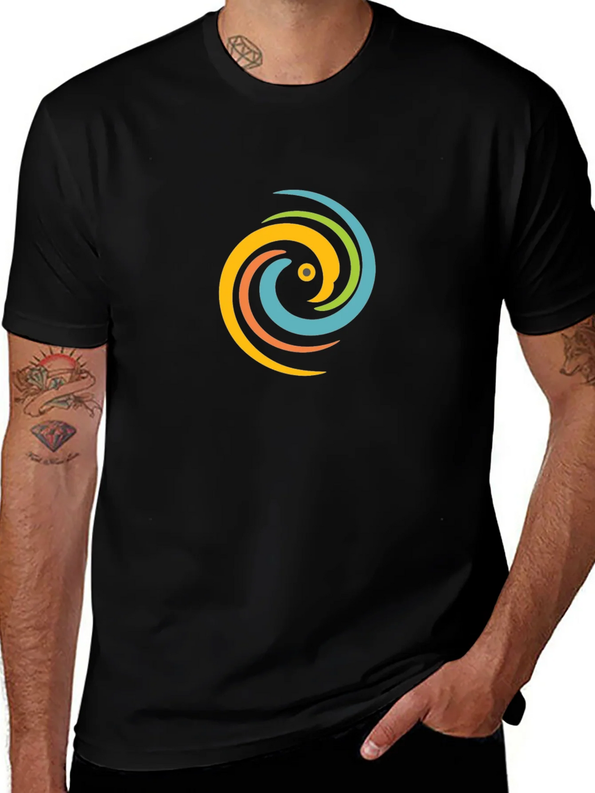 Swirl Graphic Black T-Shirt - Casual Style product image 1