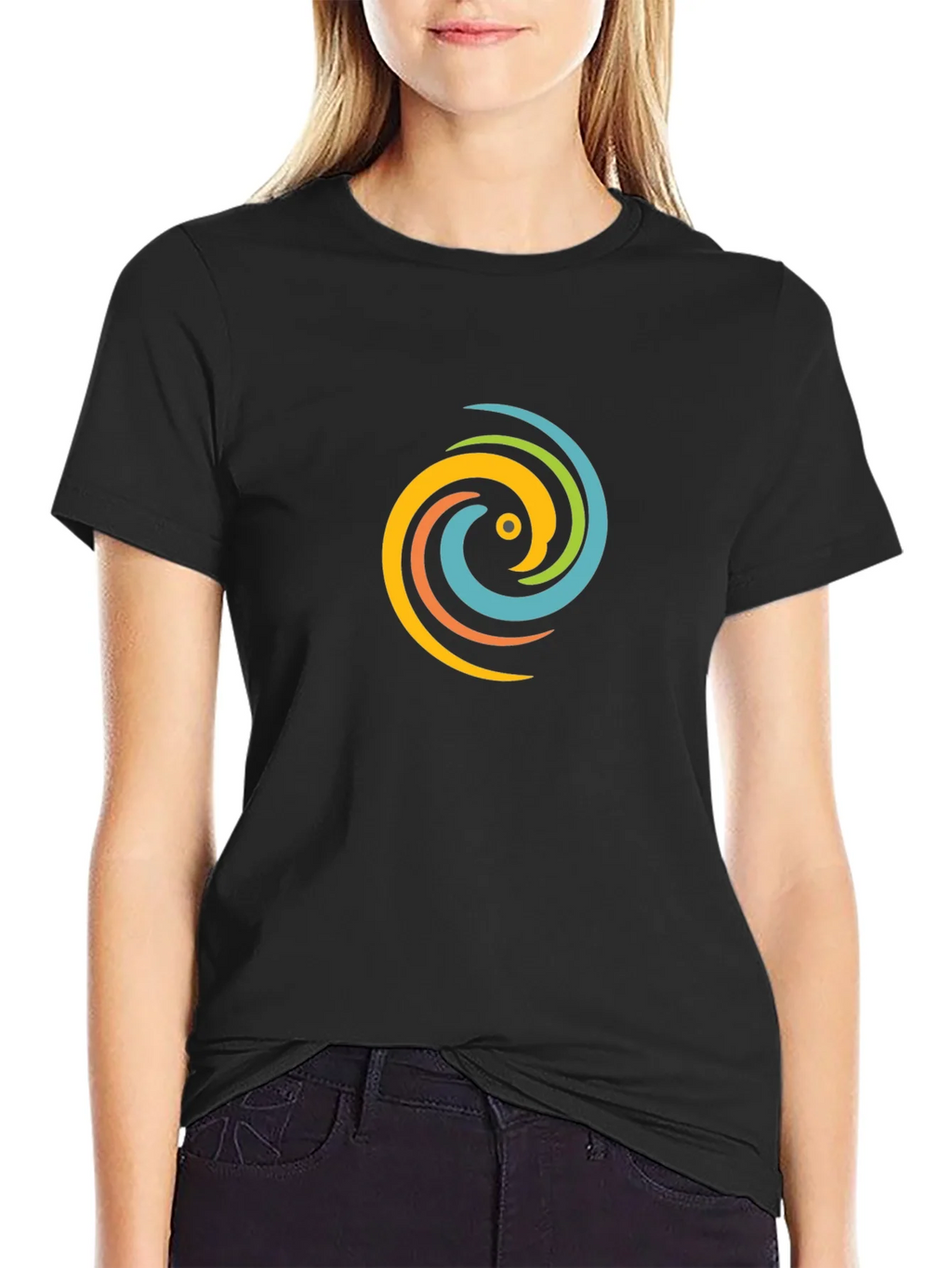 Swirl Graphic Black T-Shirt - Casual Style product image 2