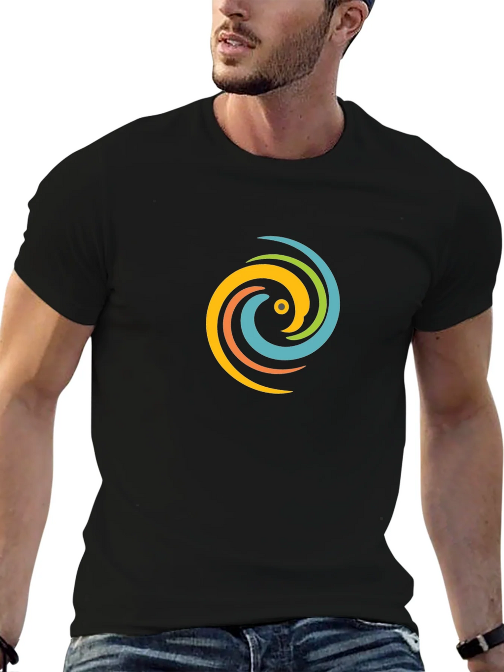Swirl Graphic Black T-Shirt - Casual Style product image 5