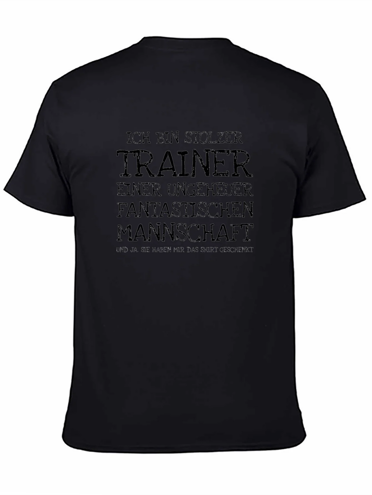 Proud Trainer T-Shirt - German Quote - Black Tee product image 4
