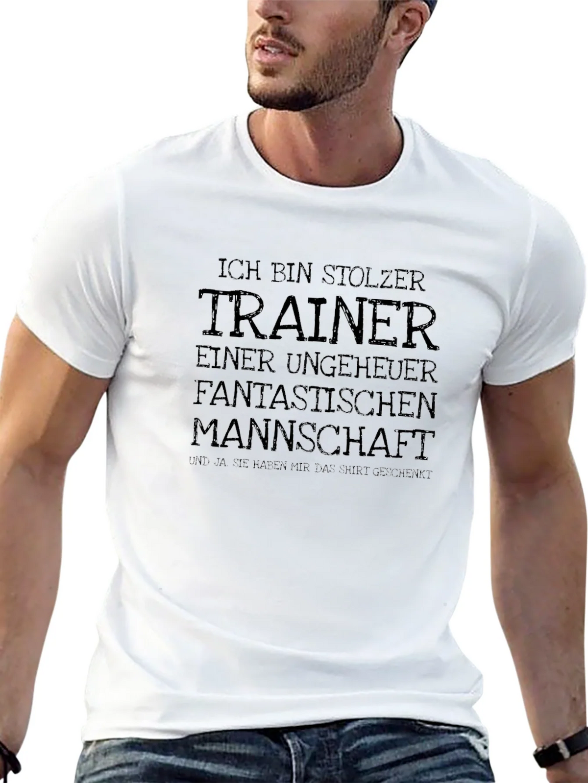 Proud Trainer T-Shirt - German Quote - Black Tee product image 12