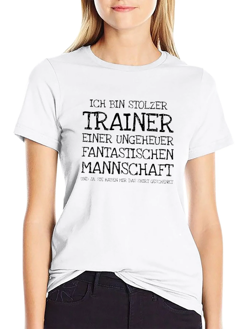 Proud Trainer T-Shirt - German Quote - Black Tee product image 8