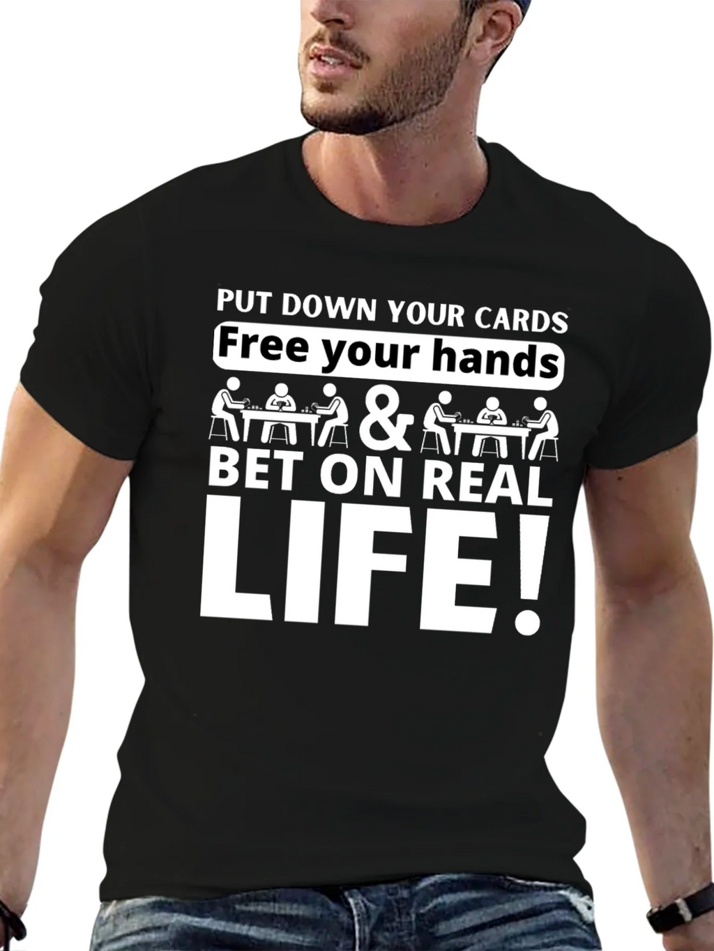 Bet on Real Life Graphic Tee product image 6