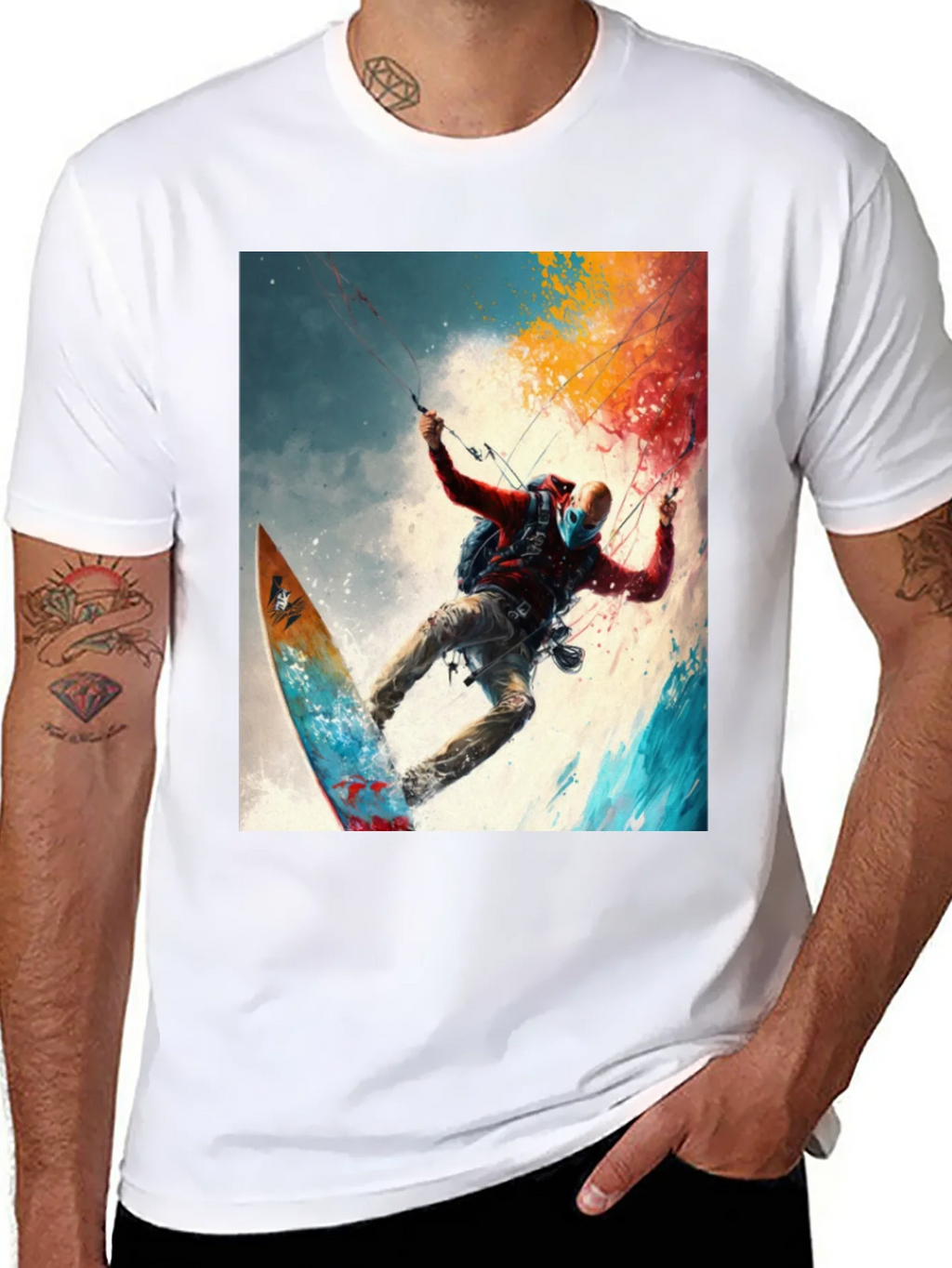 Surfing Adventure Tee - Artistic Graphic Print product image 7