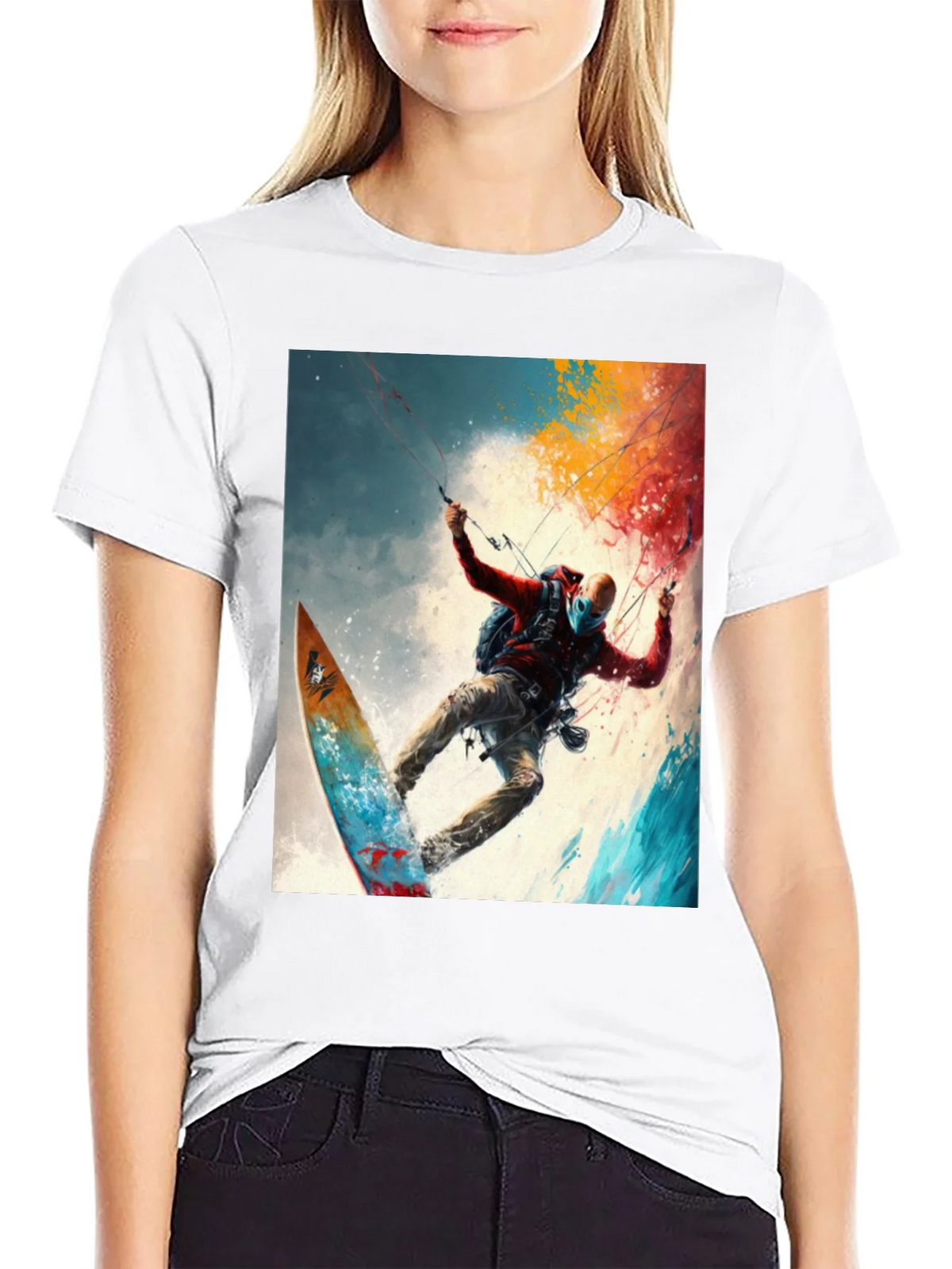 Surfing Adventure Tee - Artistic Graphic Print product image 8