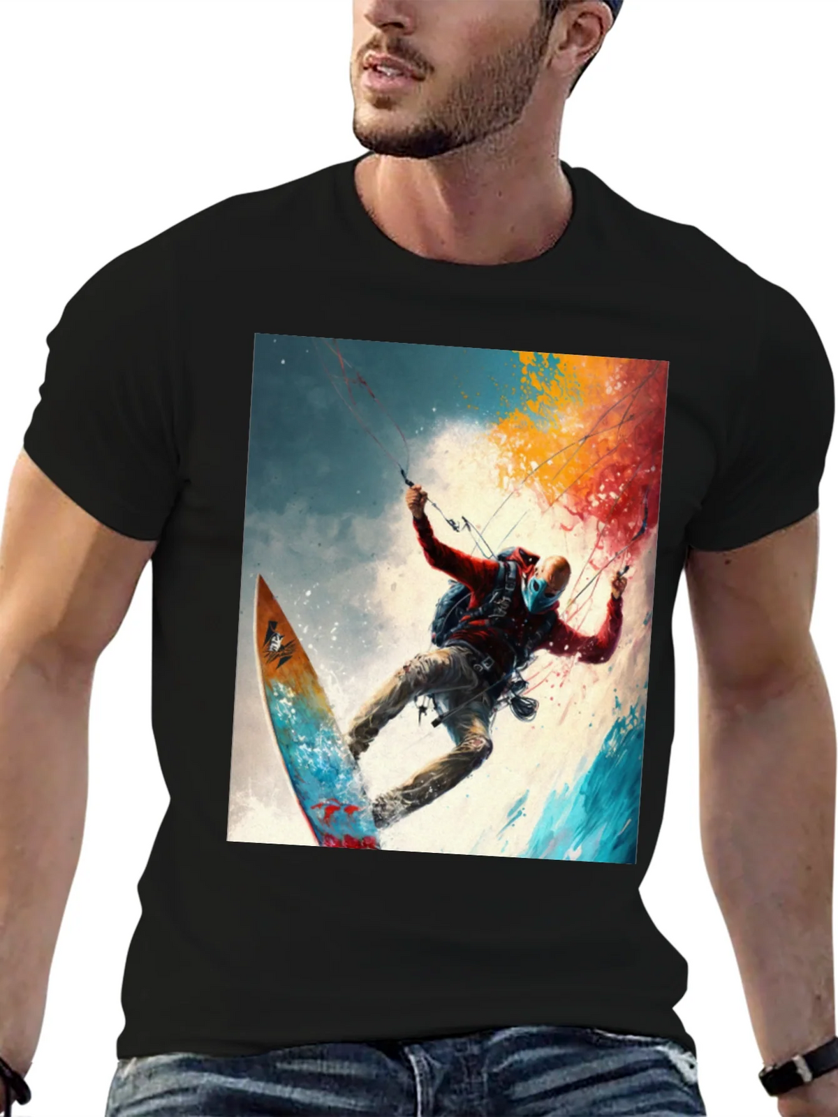Surfing Adventure Tee - Artistic Graphic Print product image 6