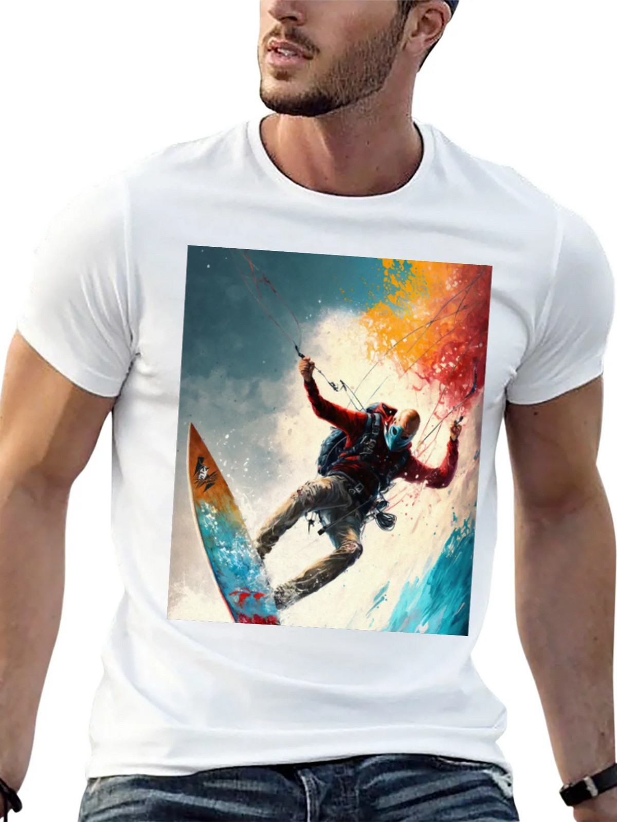 Surfing Adventure Tee - Artistic Graphic Print product image 12