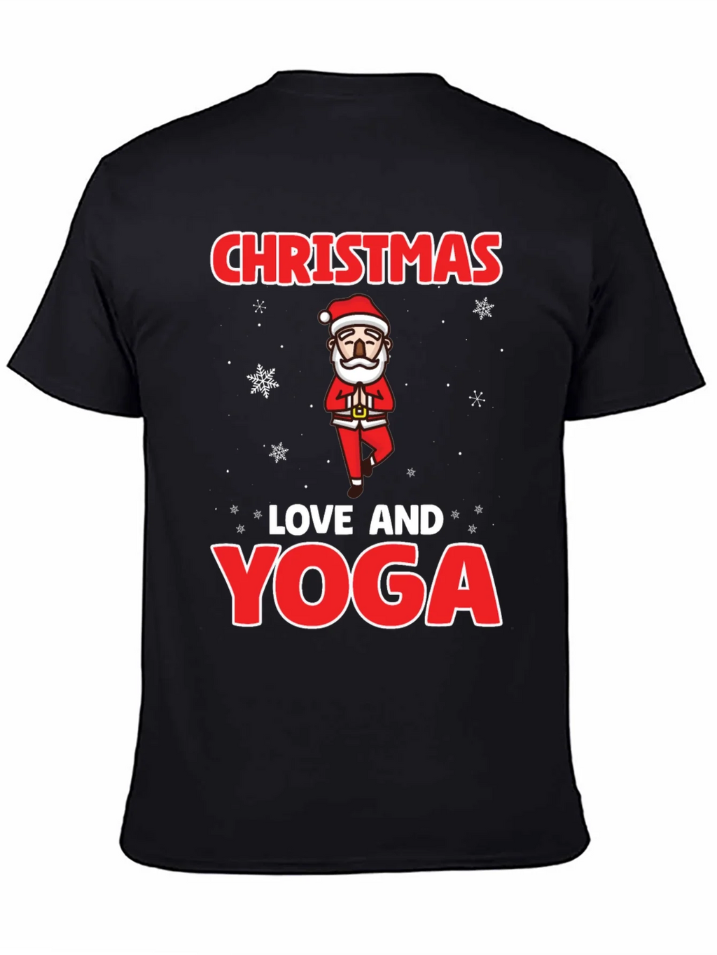 Christmas Love and Yoga Graphic T-Shirt product image 4