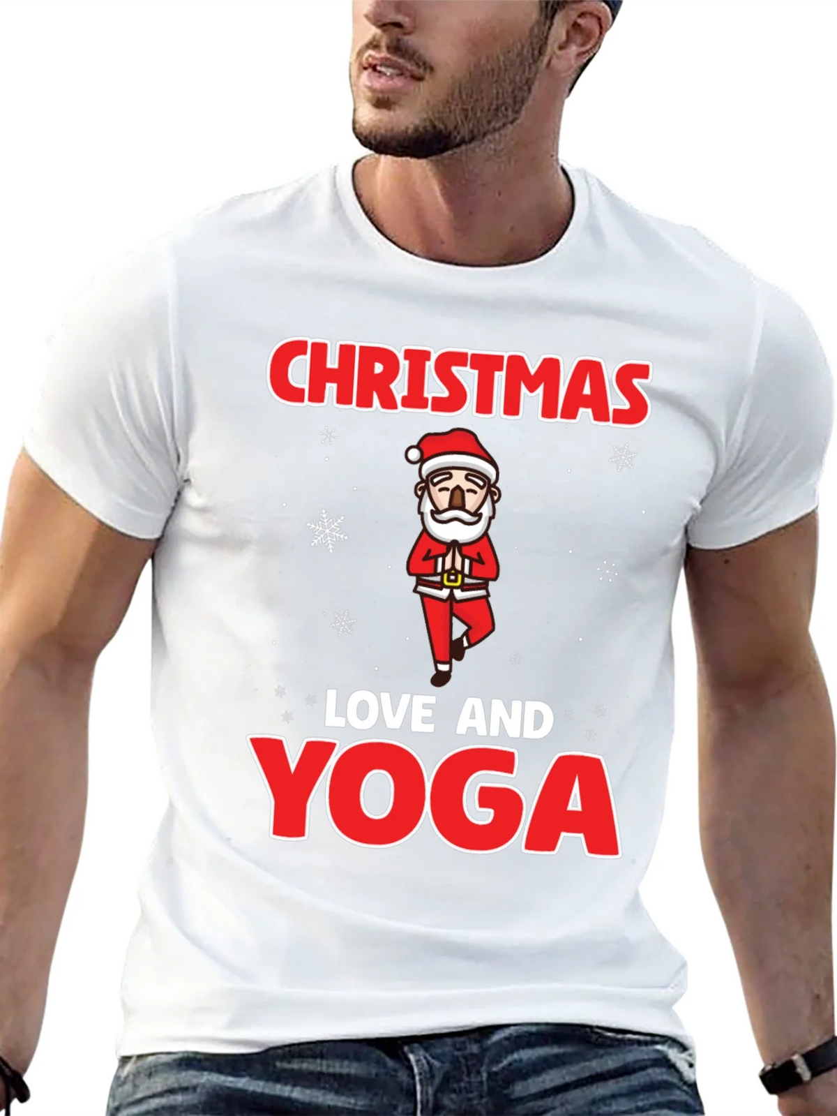 Christmas Love and Yoga Graphic T-Shirt product image 12