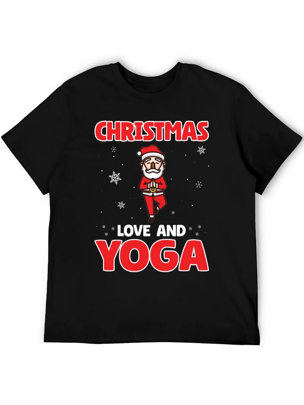 Christmas Love and Yoga Graphic T-Shirt product image 5