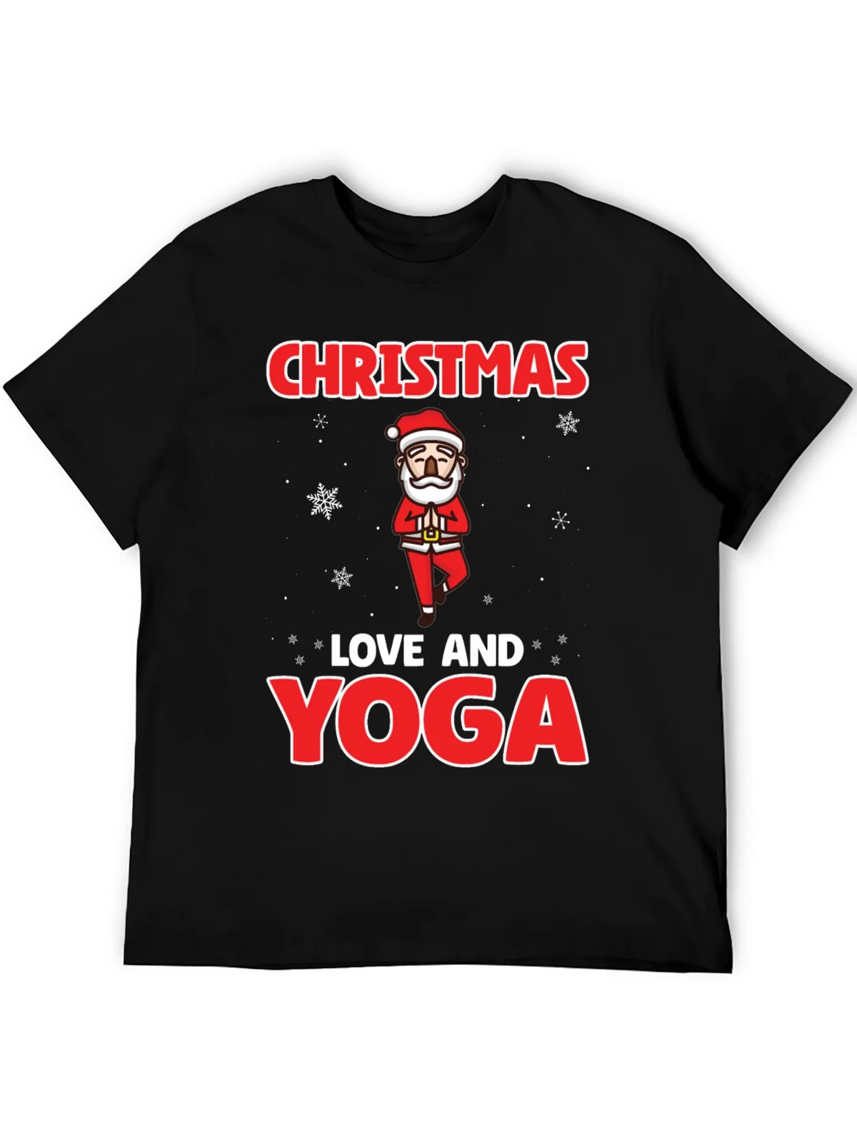 Christmas Love and Yoga Graphic T-Shirt product image 5