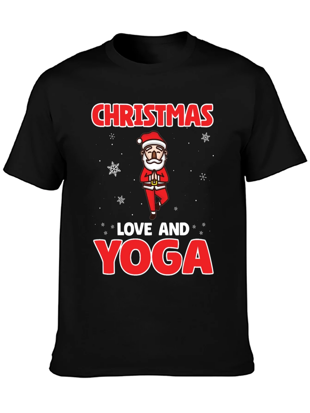 Christmas Love and Yoga Graphic T-Shirt product image 3