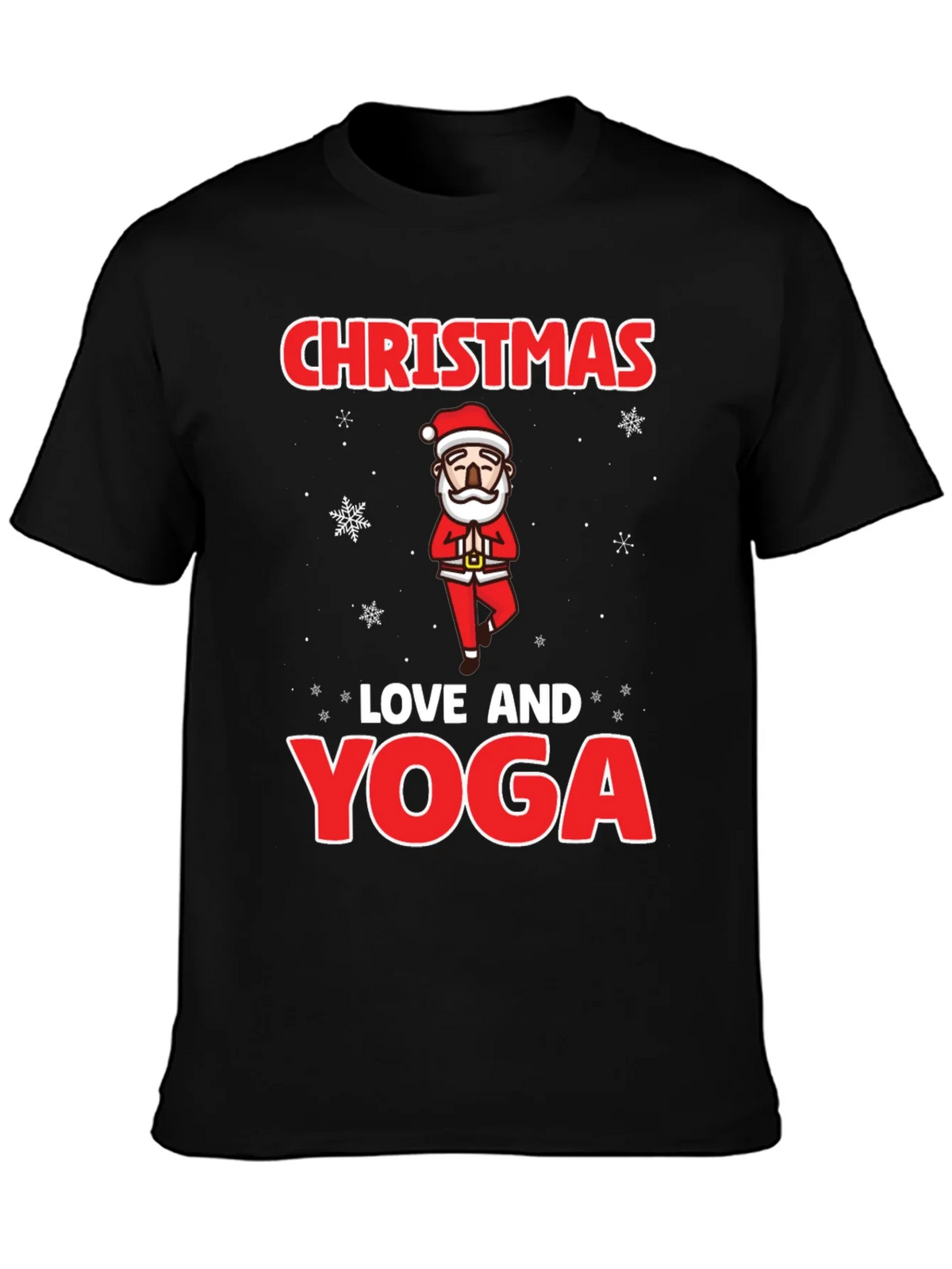 Christmas Love and Yoga Graphic T-Shirt product image 3